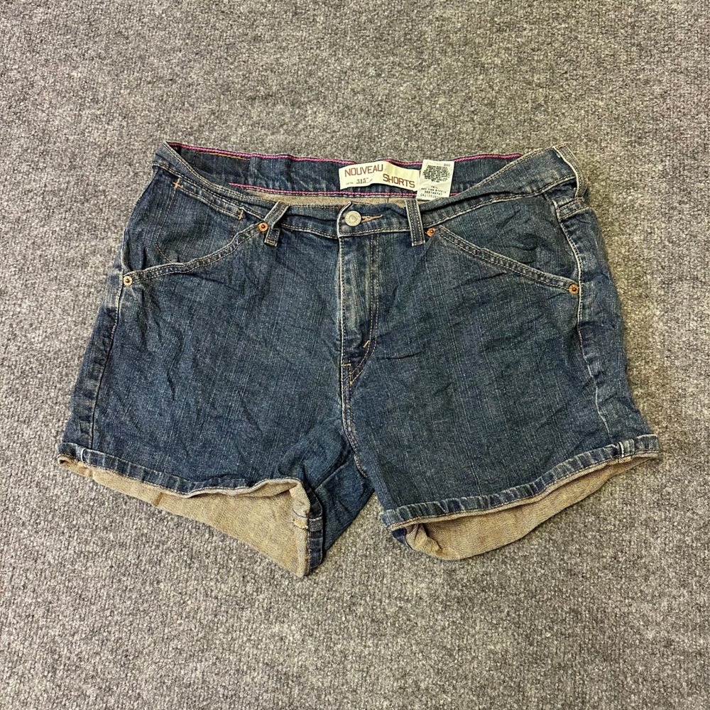 Levi's Shorts Womens Size 12 Blue 515 Nouveau Denim Stretch Dark Wash Casual